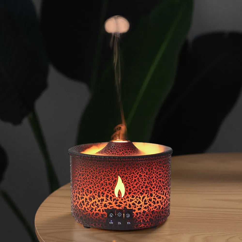 The Deluxe™ Volcanic  Flame diffuser - Black