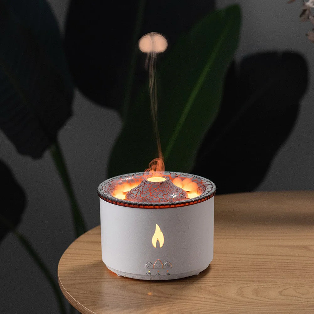 The Deluxe™ Volcanic  Flame diffuser - White